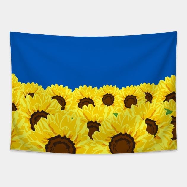 Ukrainian Sunflowers Tapestry by RandomGoodness