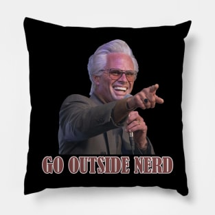 Go Outside Nerd Pillow