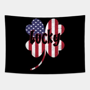 St. Patrick's Day Irish American Flag Shirt Shamrock Gift Tapestry