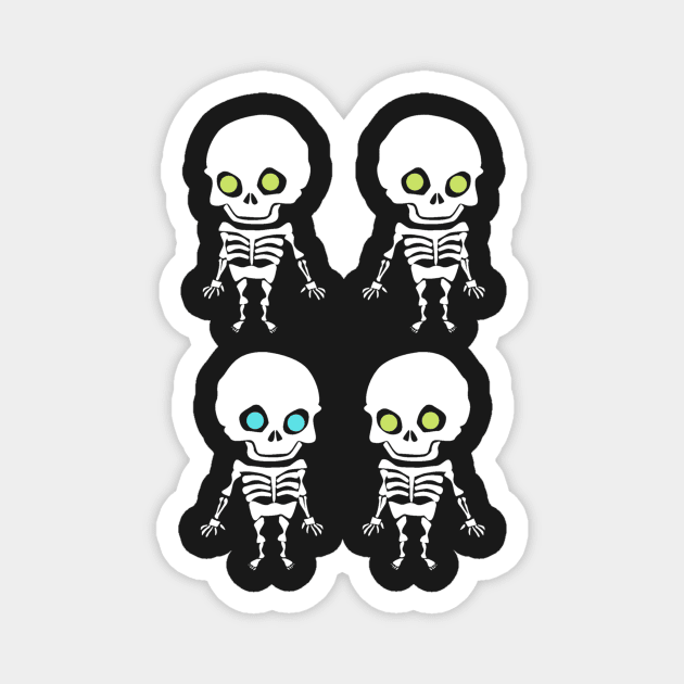 Skeleton pattern Magnet by LukjanovArt