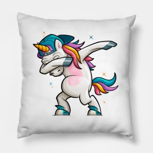 Cartoon Unicorn Dabbing Pillow