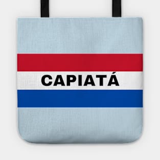 Capiatá City in Paraguay Flag Colors Tote