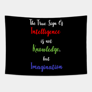 The True Sign of Intelligence is not Knowledge, but Imagination Tapestry