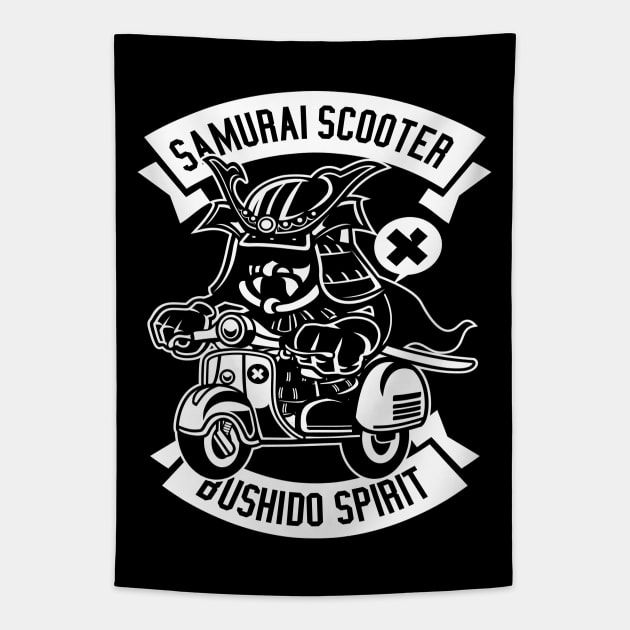 Samurai Scooter Tapestry by CRD Branding