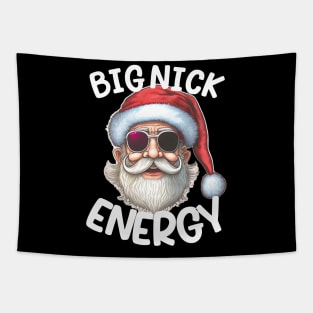 big nick energy, funny vintage santa claus wink christmas Tapestry