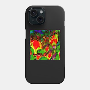 Abstract Thistle Plants at Sunrise Phone Case