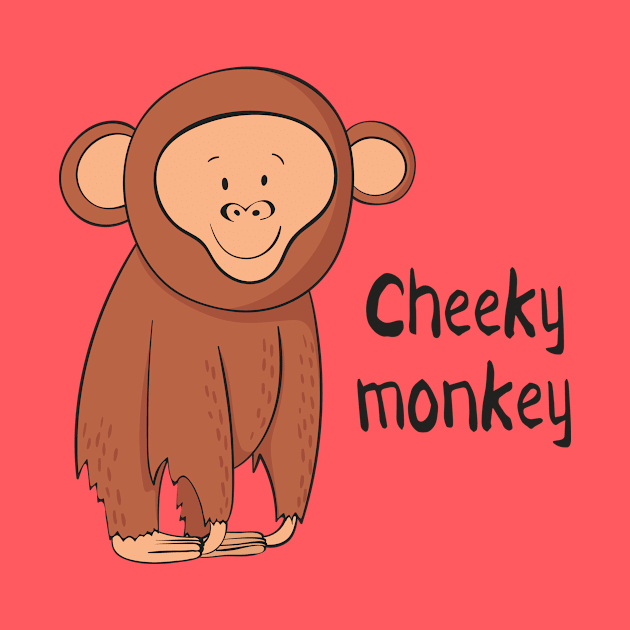 Cheeky Monkey- Funny Monkey Gift by Dreamy Panda Designs