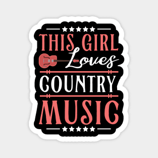 This Girl Loves Country Music Magnet