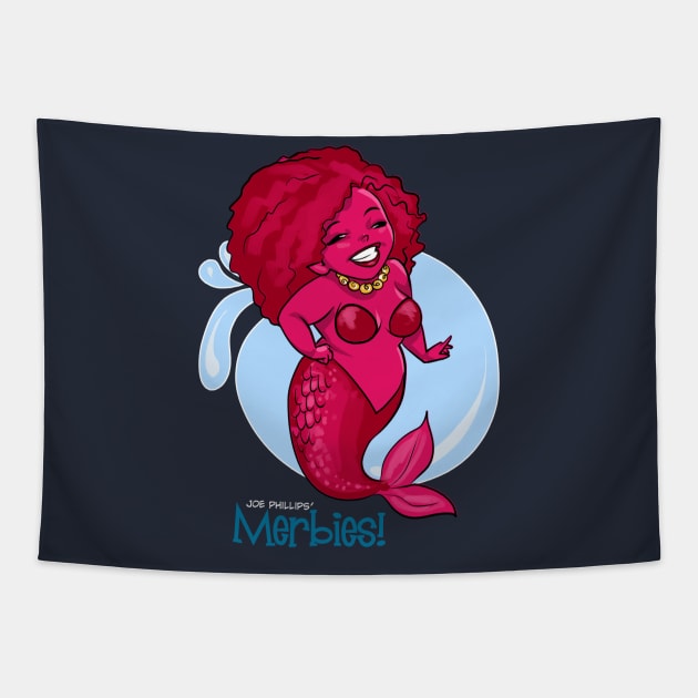 Deep Red Merbie Tapestry by JoeBoy101