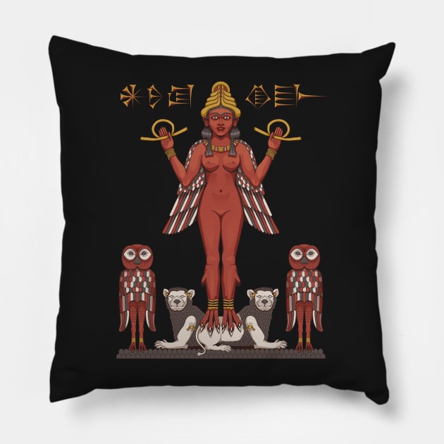 Ereshkigal Queen of the Night Pillow by Dingir ENKI