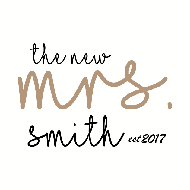 The New Mrs Smith Est 2017 Daughter T Shirts by erbedingsanchez