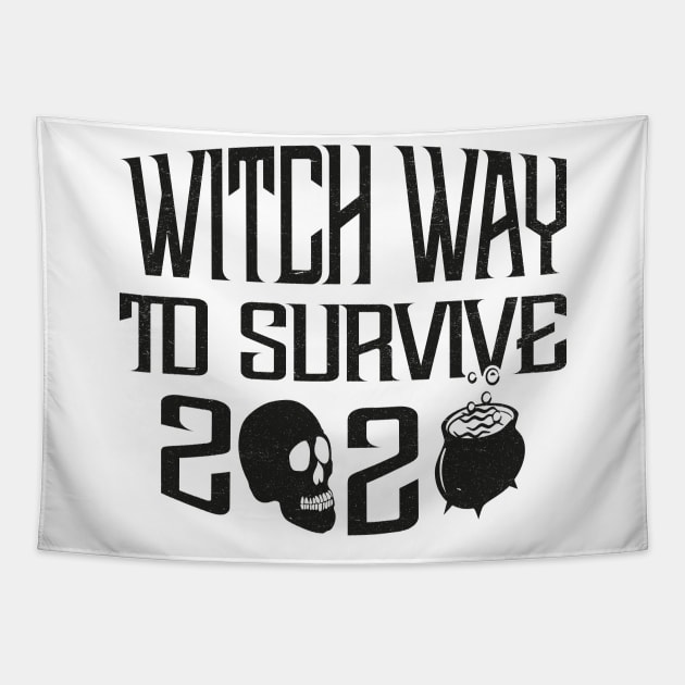 Witch Way To Survive Tapestry by MZeeDesigns