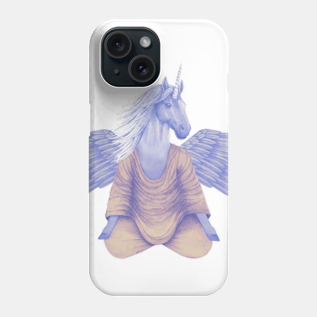 meditating pegasus 2 Phone Case by KindSpirits