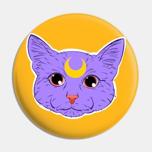 Helpful Purple Kitty Friend Pin