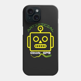 Chat GPT Artificial , Yellow Robot Phone Case
