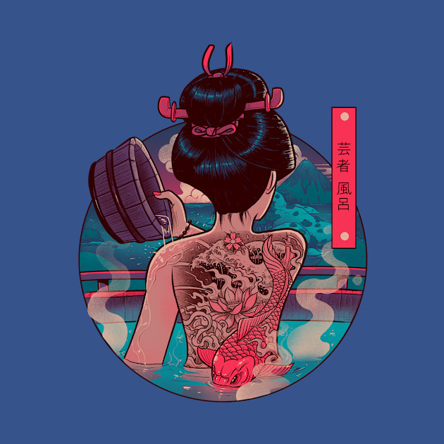 Geisha Bath - Japanese - T-Shirt