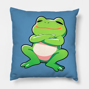 Cute happy frog Pillow