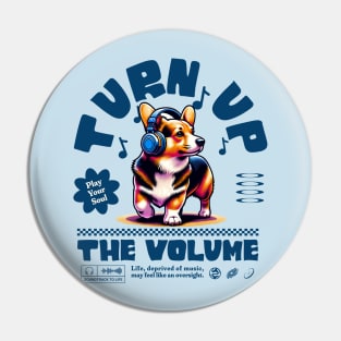 Vintage Vibe Turn up the Volume Music Gift Pin