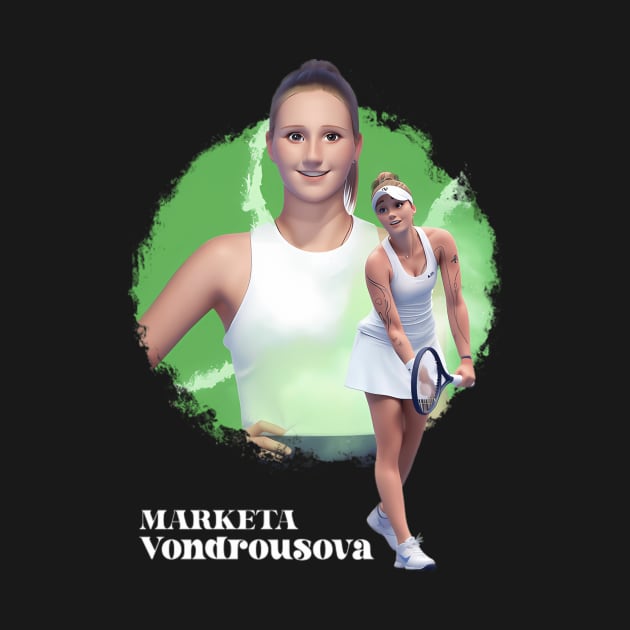 Marketa Vondrousova Cartoon Anime by jandesky