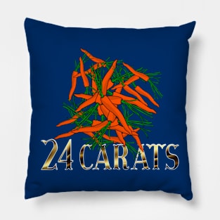 24 Carrots of Pure Gold - Vector Art Pillow