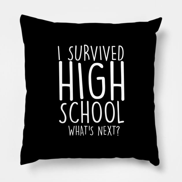 I Survived High School Graduation Pillow by thingsandthings