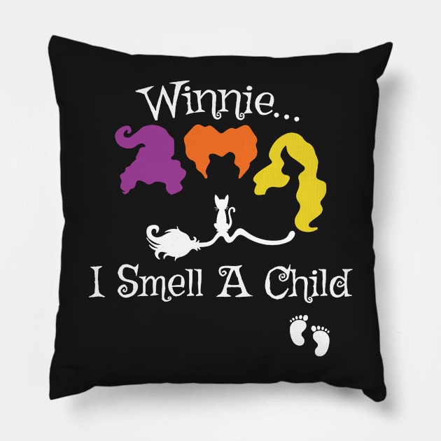 Winnie I smell A Child, halloween pregnancy announcement ideas Pillow by yass-art