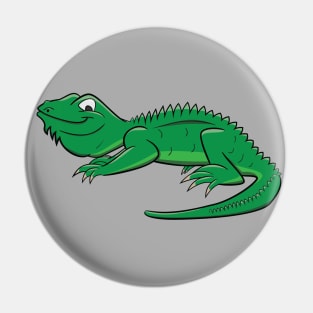 Cartoon Green Lizard Pin