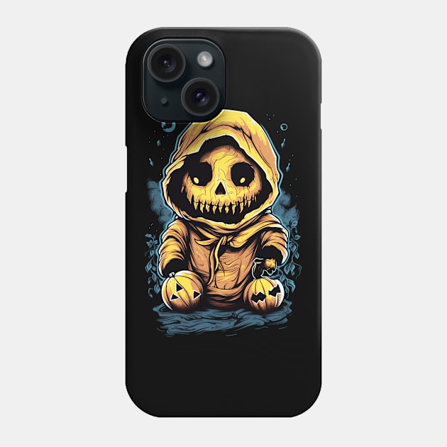 Eerie Halloween Ghoul Art - Spooky Season Delight Phone Case by Captain Peter Designs