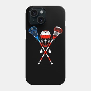 4th Of July American Flag Patriotic Lacrosse Phone Case