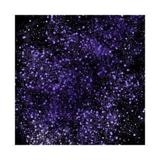 Purple Speckle Space Nebula Design T-Shirt