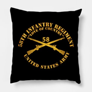 58th Infantry Regiment - Love of Country - Infantry Br Pillow