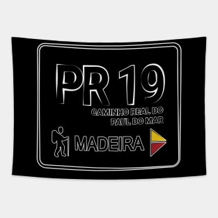 Madeira Island PR19 CAMINHO REAL DO PAUL DO MAR logo Tapestry