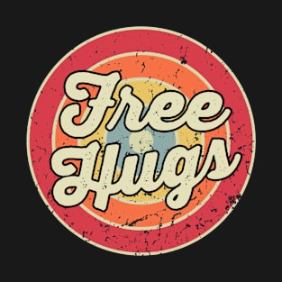 Free Hugs Retro Vintage Distressed Aesthetic T-Shirt