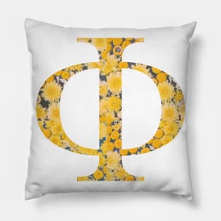 Phi Sorority Sunflower Sticker Pillow