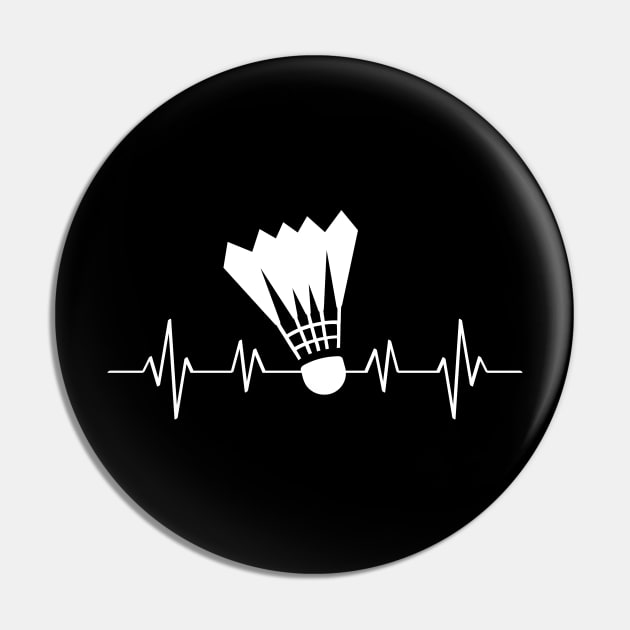 Heartbeat Badminton Pin by GP SHOP