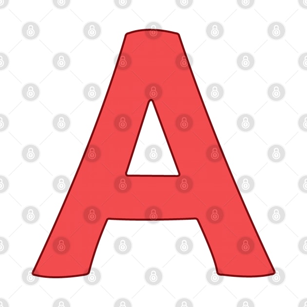 letter a red by persa