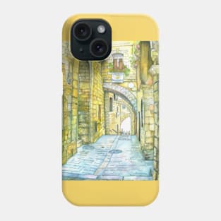 Old City Jerusalem Israel Silk Painting Phone Case