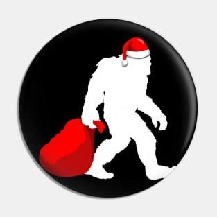 Funny BigFoot Santa Claus Christmas Xmas X-Mas Design Gift Idea Pin