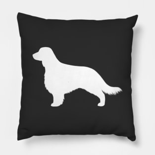 Welsh Springer Spaniel Dog Silhouette with Long Tail Pillow