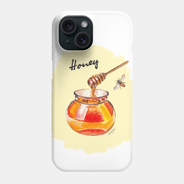 Honey Phone Case by Viktoria Love Art