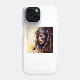 Powerful American Native Warrior Woman #4 Phone Case