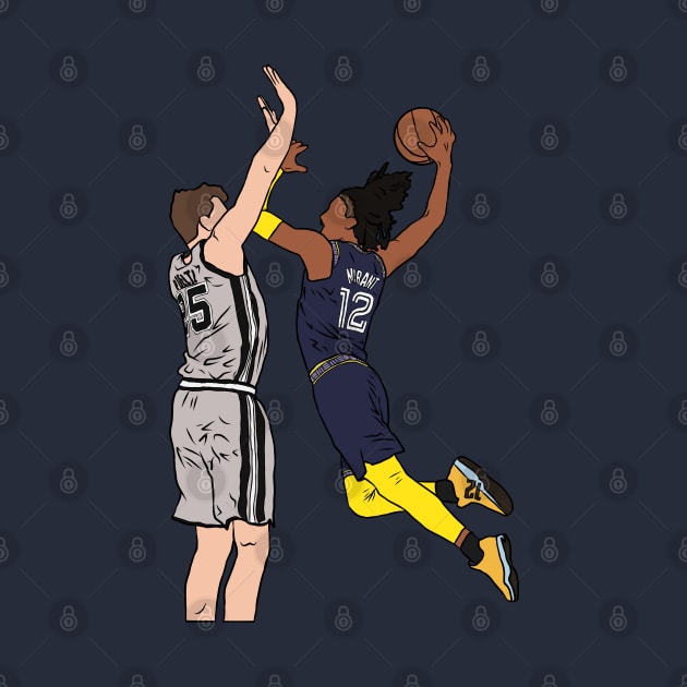 Ja Morant Dunks on Jakob Poeltl by rattraptees