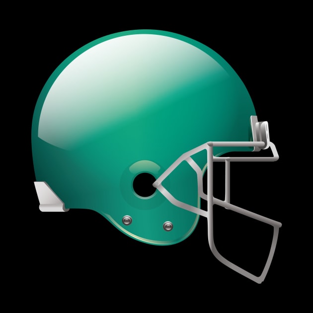 Original Football Helmet In Green Color by Dmitriy