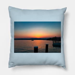 Sunset over Lake Garda Pillow