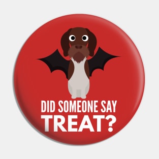 German Wirehaired Pointer Halloween Trick or Treat Pin