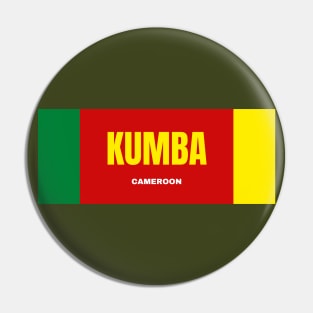 Kumba City in Cameroon Flag Colors Pin