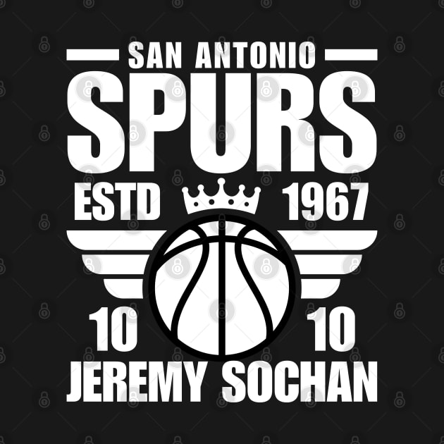 San Antonio Spurs Jeremy Sochan 10 Basketball Retro by ArsenBills