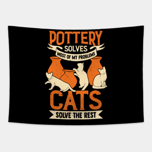 Ceramicist Pottery Maker Cat Lover Gift Tapestry