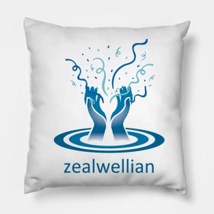 Be a zealwellian! (blue) Pillow