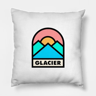 Glacier Retro Badge Pillow